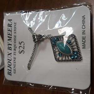 Bojoux By Meera Genuine Turquoise Stone Necklace (SKU PR A2)